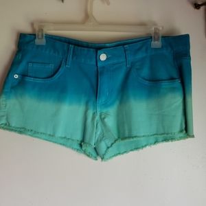 Blue ombre mossimo short shorts
